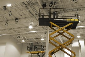 Scissor Lift for Electrical Lighting Installation